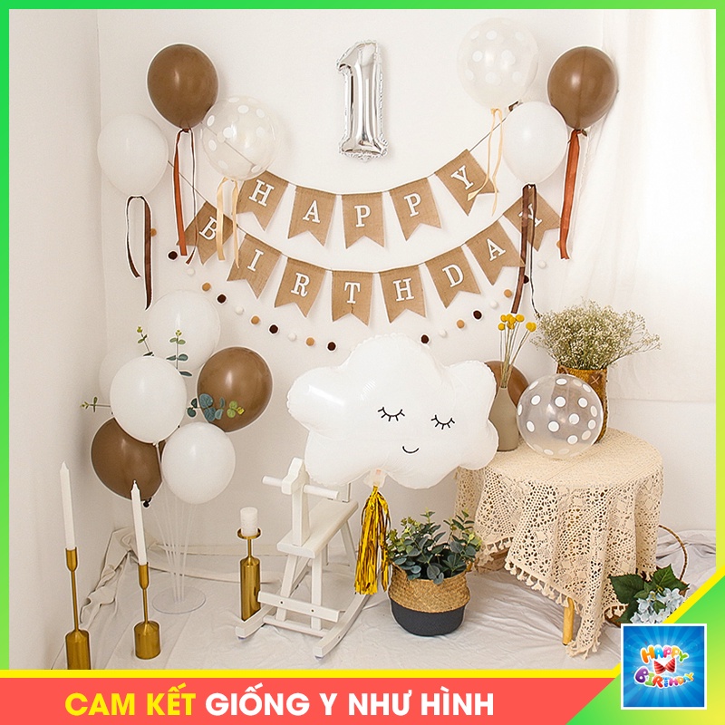Set trang trí sinh nhật Handmade kiểu Hàn Quốc dành cho mọi lứa tuổi CBHQ01  Tặng kèm bơm  keo dán  Lazadavn