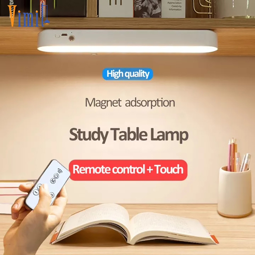 Vimite 4000mAH Study Table Lamp with Remote Control USB Rechargeable Touch