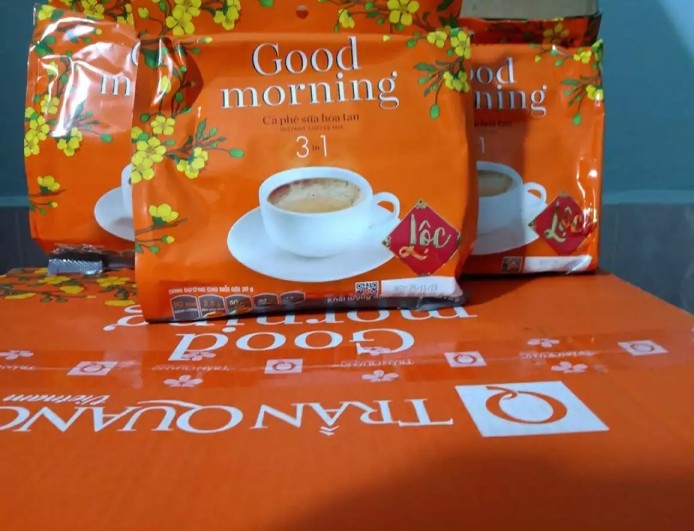 6 bịt Cà phê Sữa Hòa Tan Trần Quang "Good morning" 480gr (24 gói x 20gr)