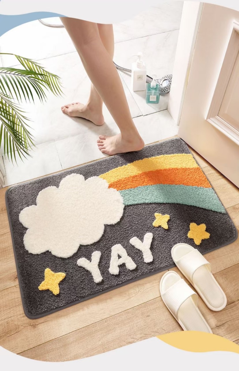 Thảm lông cừu, thảm chùi chân siêu xinh