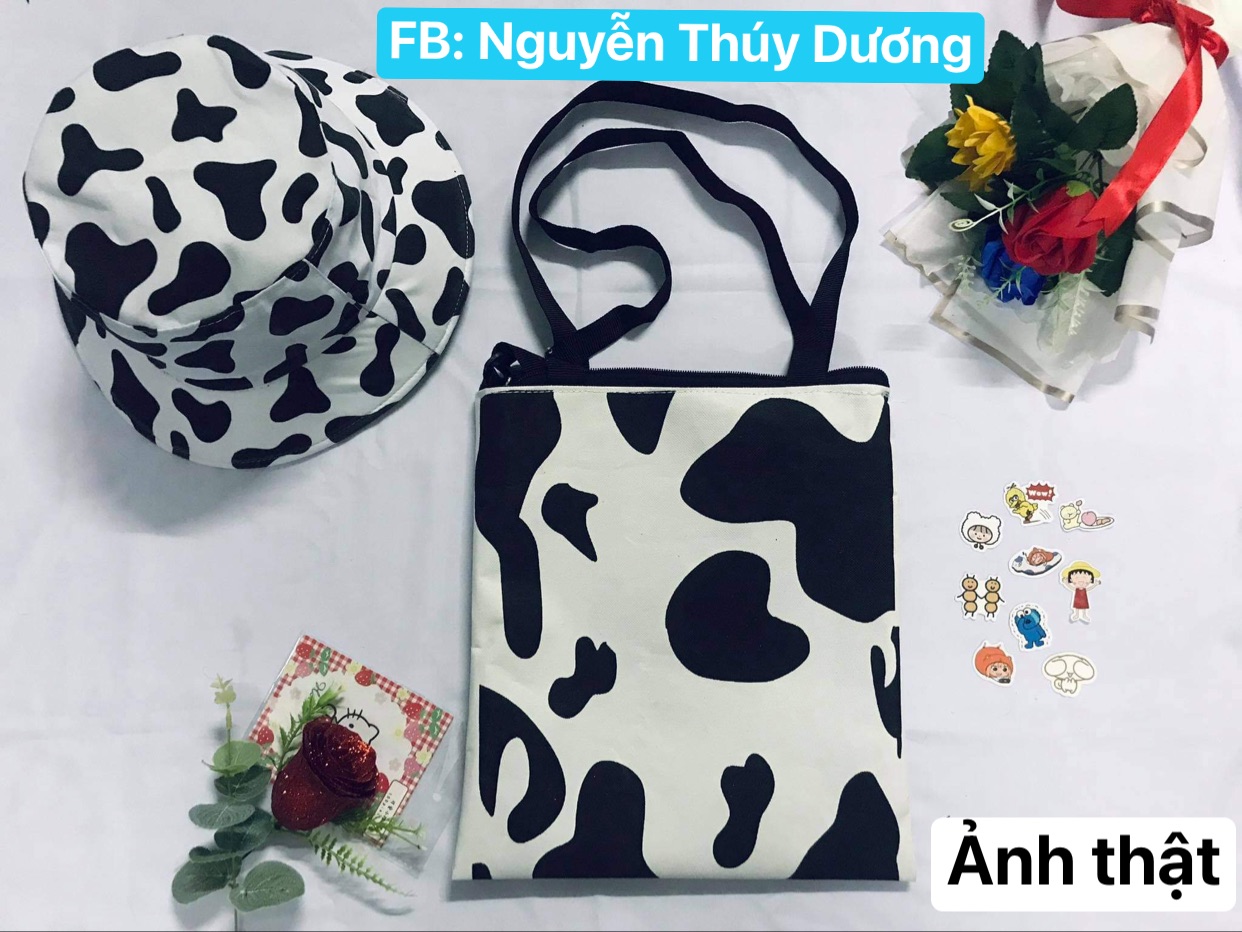 TOTE BÒ SỮA MANG 2 KIỂU VẢI BỐ