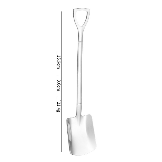 304 stainless steel ice cream coffee spoon cute shovel design-long handle spoon-long Muong-coffee spoon-