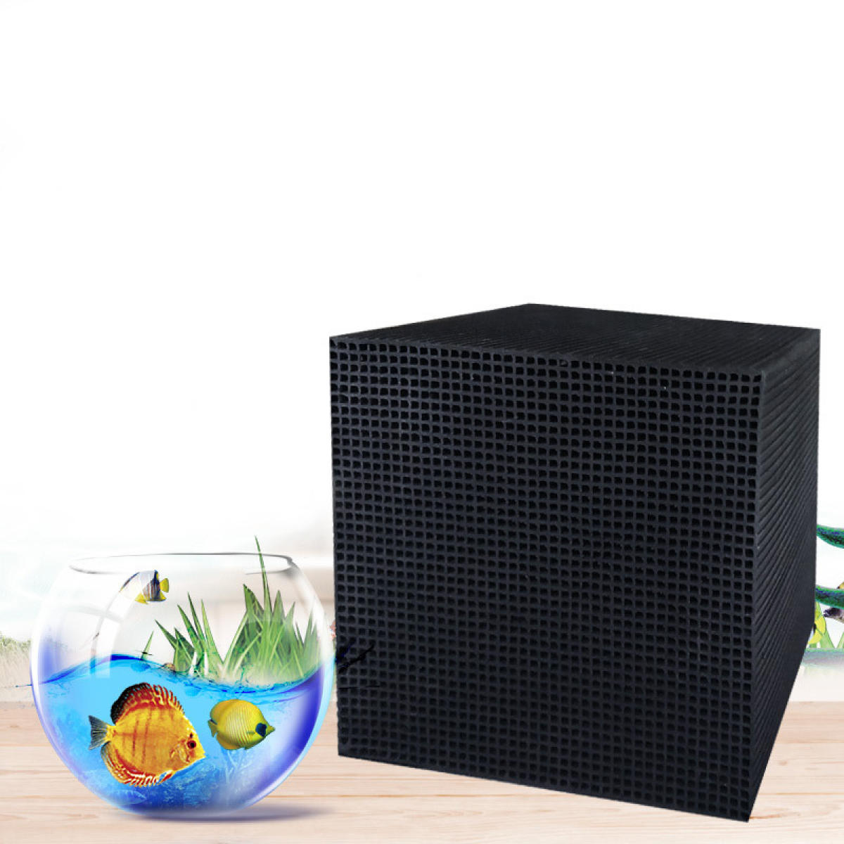 LỌC BỂ CÁ - THAN HOẠT TÍNH LỌC BỂ CÁ SIZE LỚN ( 10 *10 )