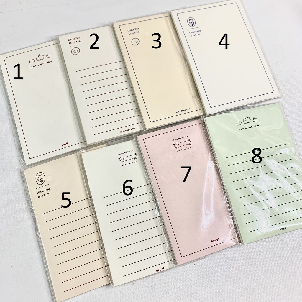 [HCM]Giấy Note Dễ Thương Style Minimal 94mm x 142mm // Hidari
