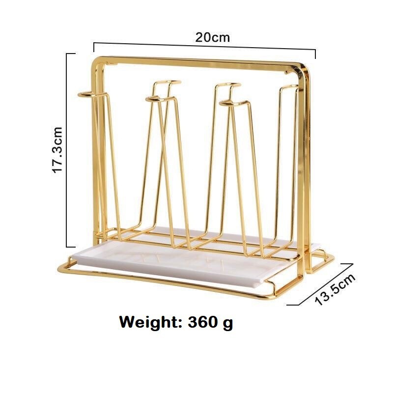 Bộ 6 cốc thuỷ tinh kèm giá úp cốc
