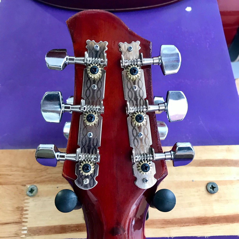Khóa đàn guitar acoustic - 1 bộ khóa si không rỉ dễ lắp ráp tại nhà