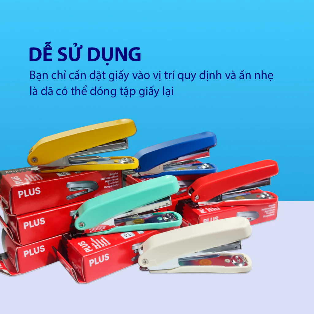 Dập Ghim Số 10 Plus Chính Hãng, Dập Ghim Bấm Được 15 Trang Giấy