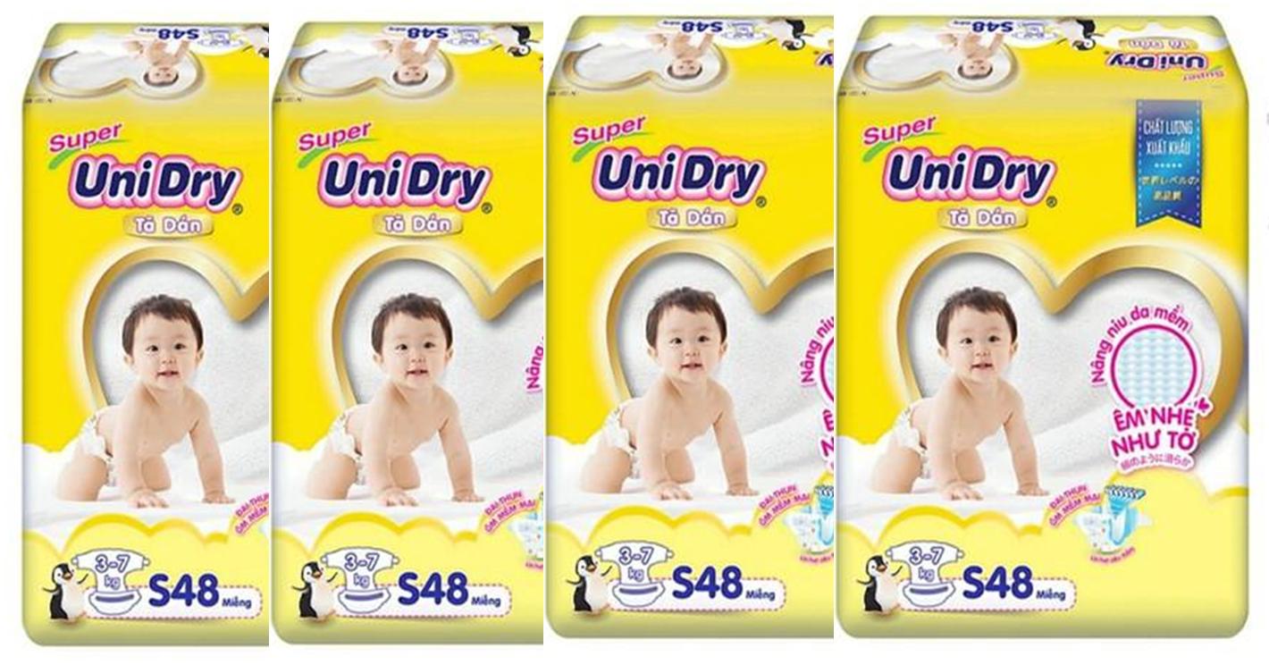 Combo 4 Bịch Tả Dán Unidry Đủ Size S48 - M42 - L38 - XL34 Miếng