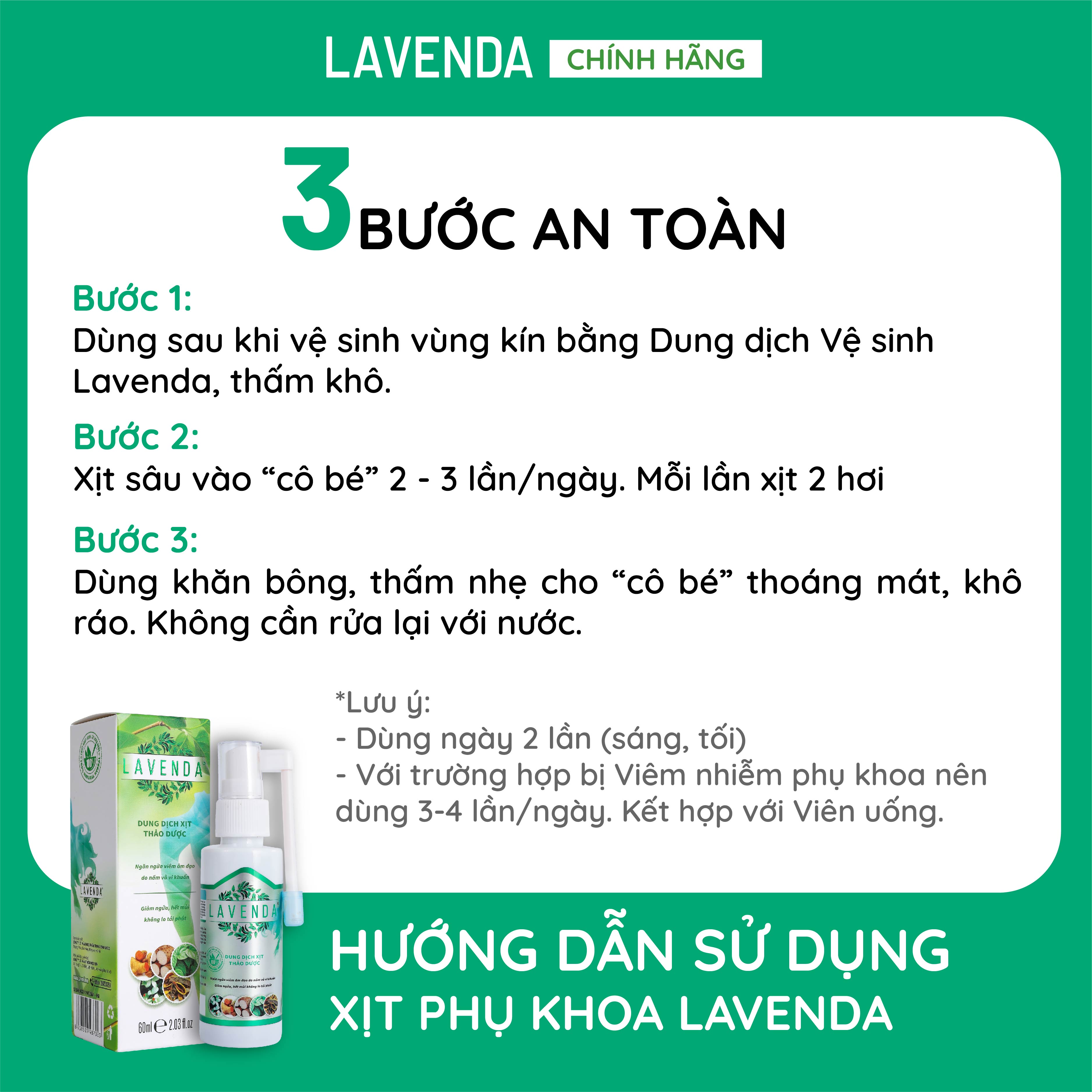 Combo 1 Uống Lavenda Plus (60 viên/hộp) và 1 Xịt Lavenda (60ml/chai)