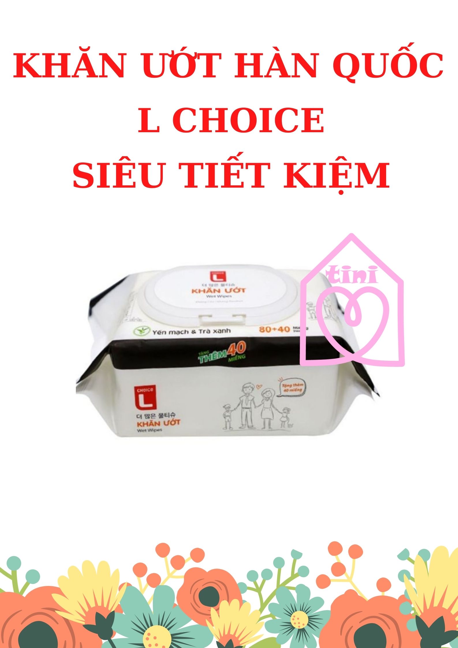 CỰC LỚN Combo 2BỊCH KHĂN GIẤY ƯỚT HÀN QUỐC CỠ LỚN SIÊU TIẾT KIỆM Khăn Ướt
