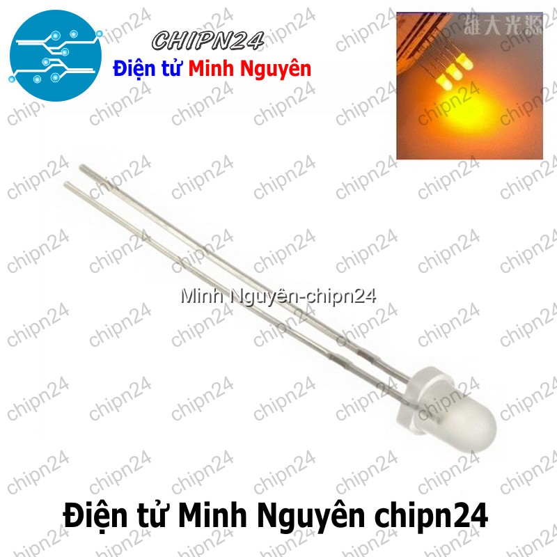[50 con] (TK19) Led 3mm Đục màu Vàng - HH000496