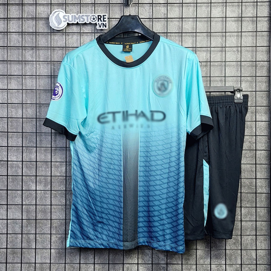 [HCM]Bộ Đồ Đá Banh Thể Thao CLB Man City Xanh Ngọc - Áo Bóng Đá Cao Cấp 2023