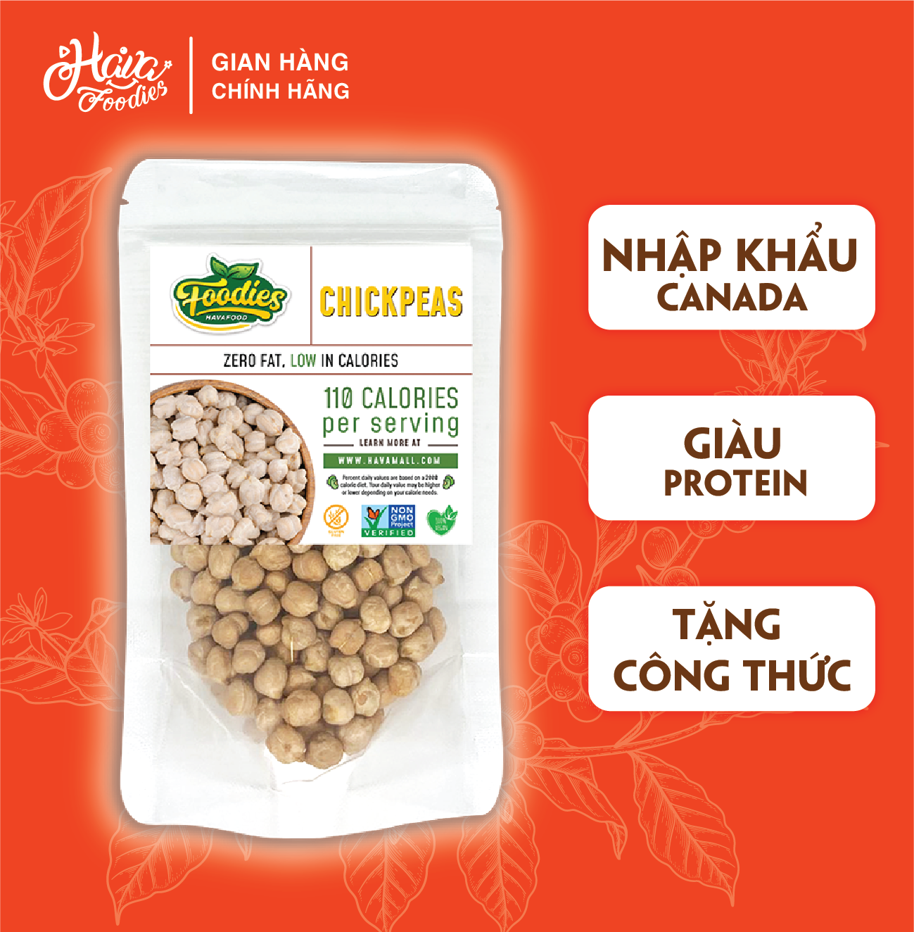 [HOÀN TIỀN MAX 10%]Đậu Gà Trắng Havafoodies – White Chickpeas