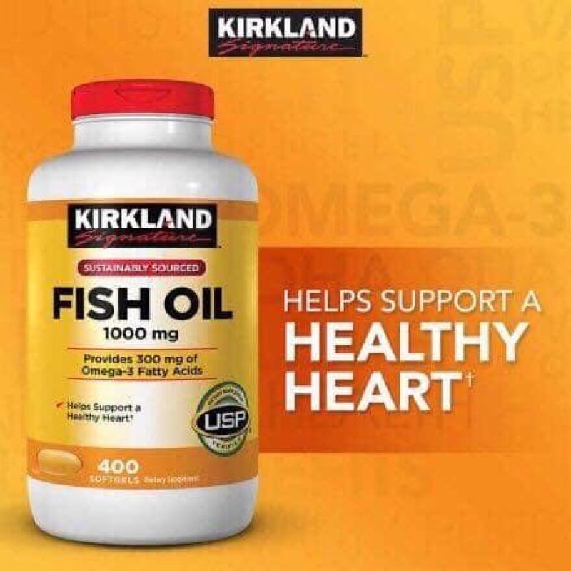 Viên dầu cá Kirkland Fish Oil 1000mg 400 viên