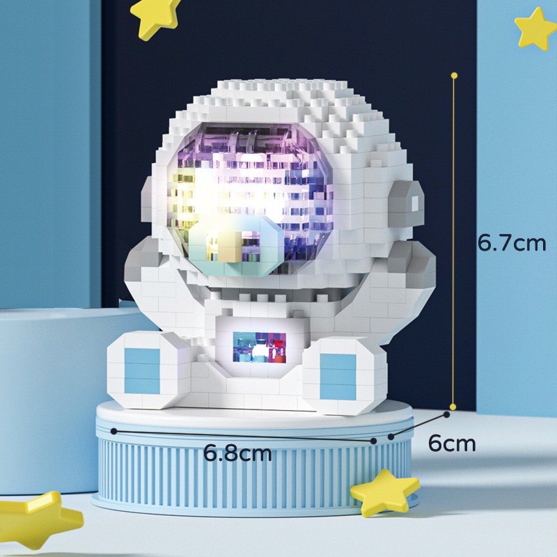 Đồ Chơi Lắp Ráp Le.go 3D Có Đèn Mô Hình Phi Hành Gia Spaceman