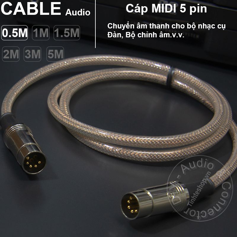 5 pin midi male to male cable diy 0.5m to 5m