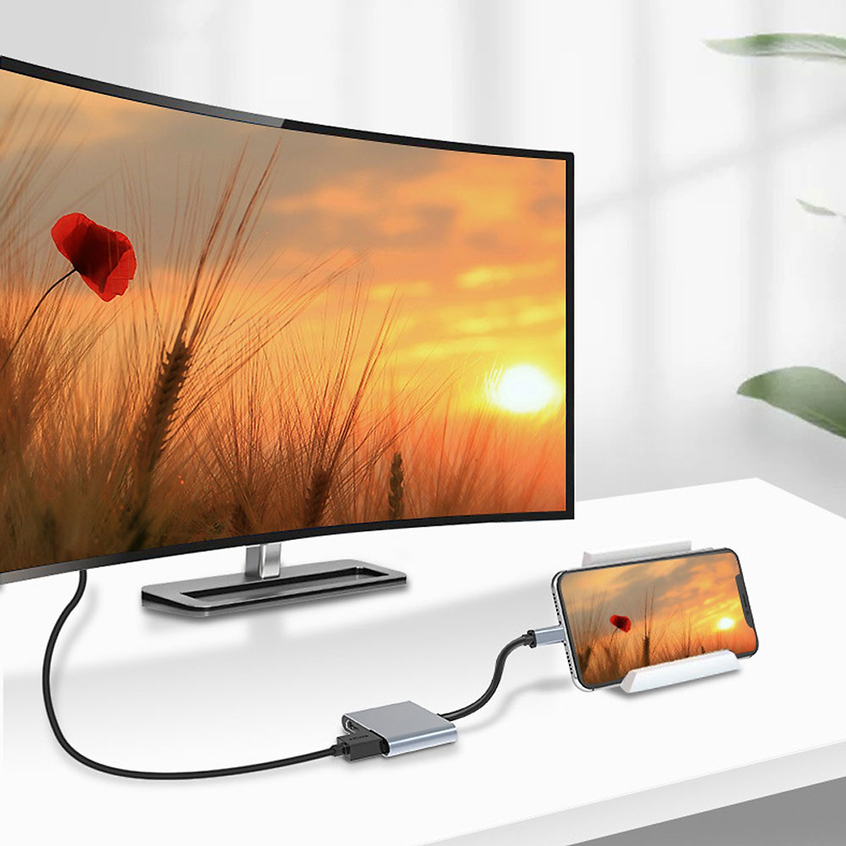 Hub Chuyển Đổi TypeC Ra Cổng 2 HDMI SeaSy SS92