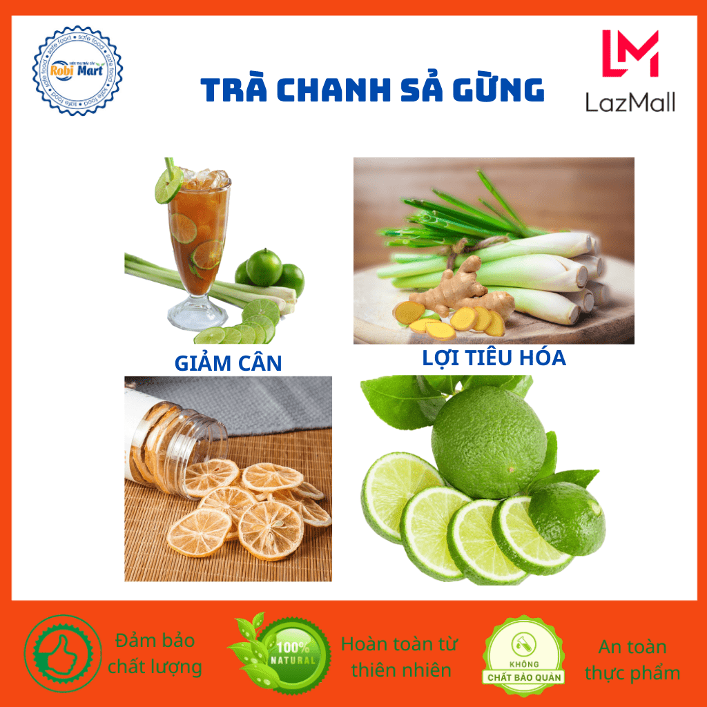 Lemon Tea lemongrass ginger Robi Mart tofu 110gr weight loss to purify the body-genuine goods