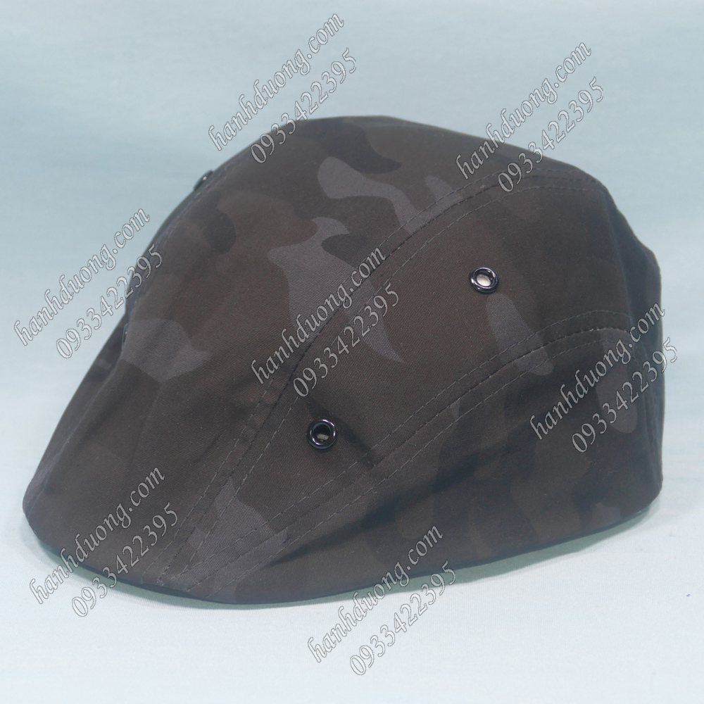 Nón mỏ vịt nam nón bánh tiêu 1 lớp Mũ beret có khóa dán đuôi để dể tăng giảm kích cở phù hợp cho phái nam