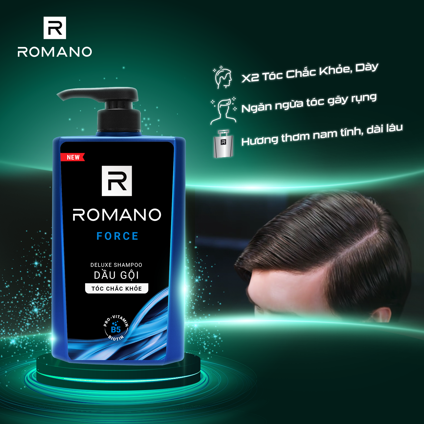 Dầu gội hương nước hoa Romano Force 180g