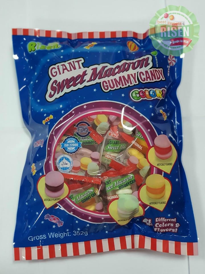 Sweet Macaron Gummy Candy risen 352g