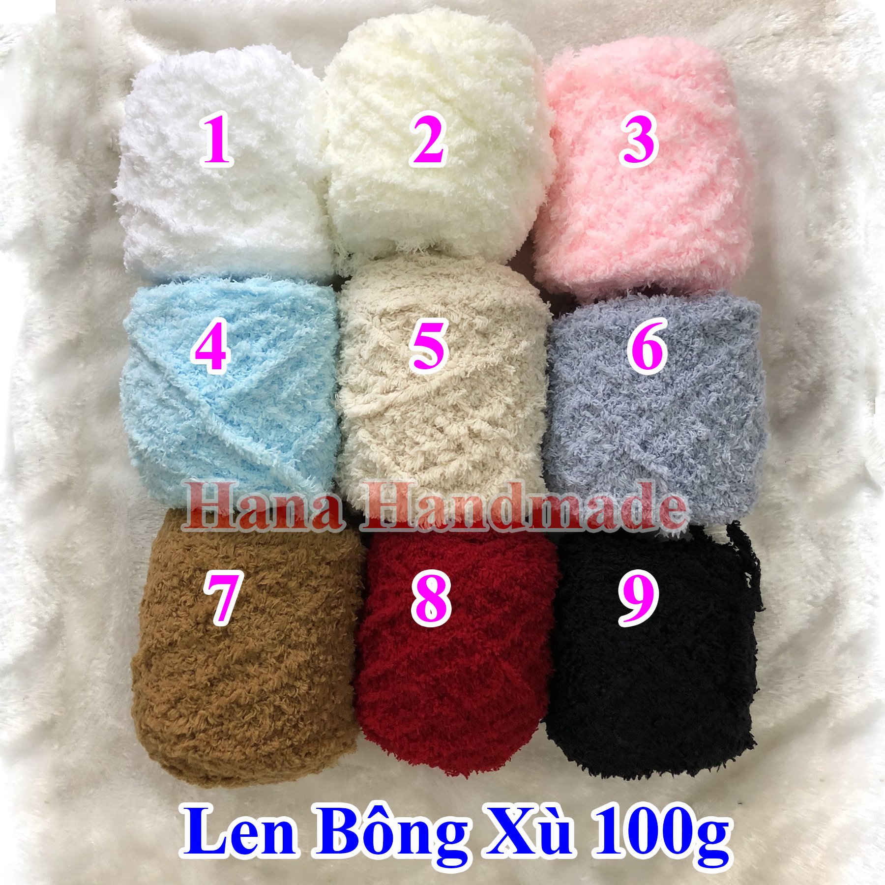 Len Bông Xù 100g (30k/cuộn)