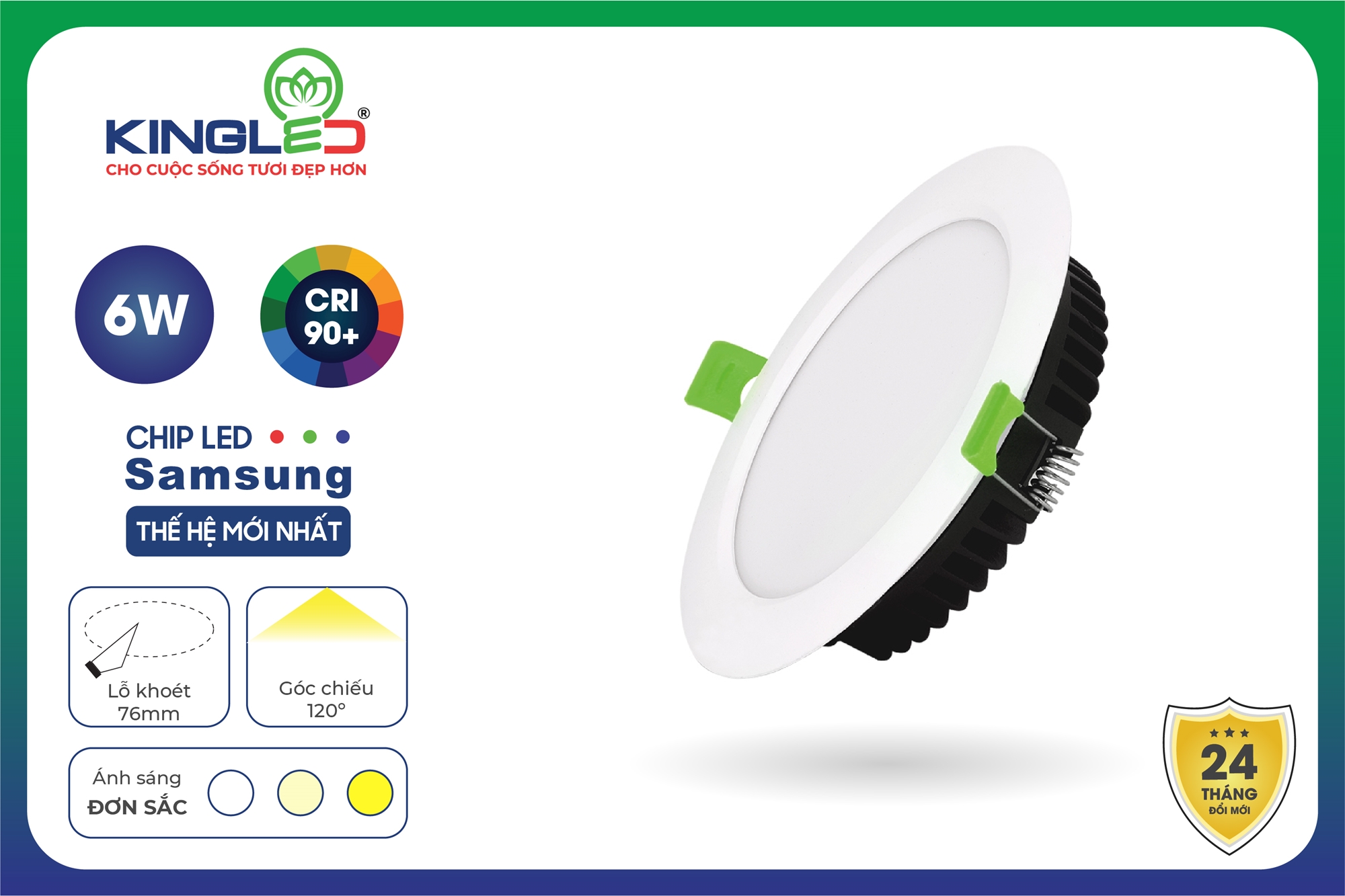 Đèn Led Âm Trần Ruby Kingled