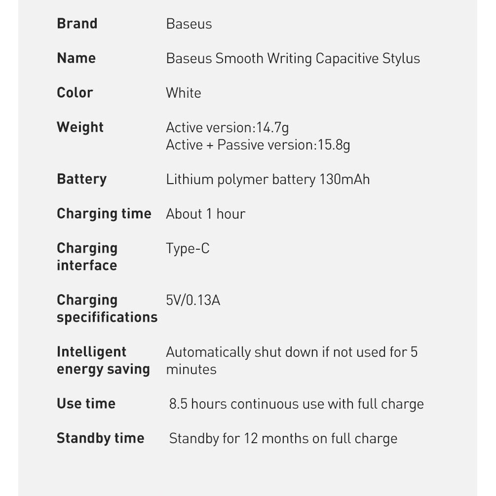 Bút cảm ứng điện dung Baseus Smooth Writing Capacitive Stylus dùng cho i.P.a.d.Pro