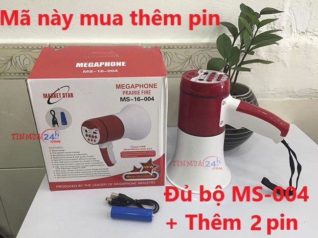 loa phóng thanh MS-16-004, SD-4S - Loa bán hàng - lựa chọn hoàn hảo thương gia. Công suất max 25W (pin sạc)
