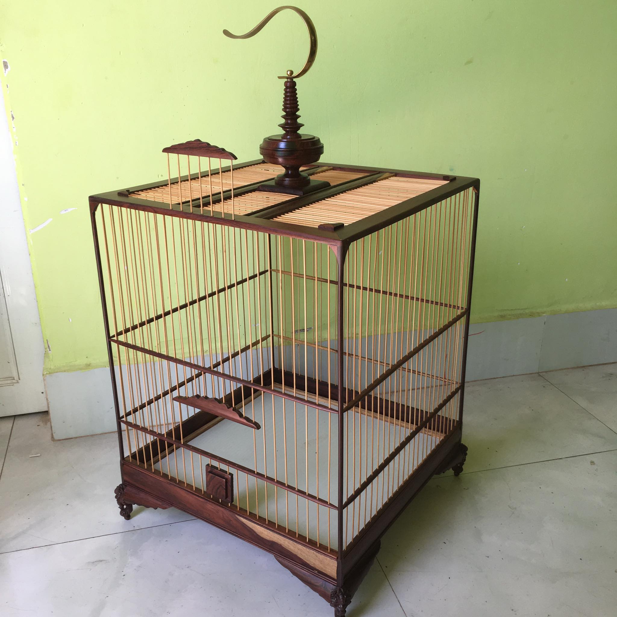 lồng chim gỗ cẩm 23 nan