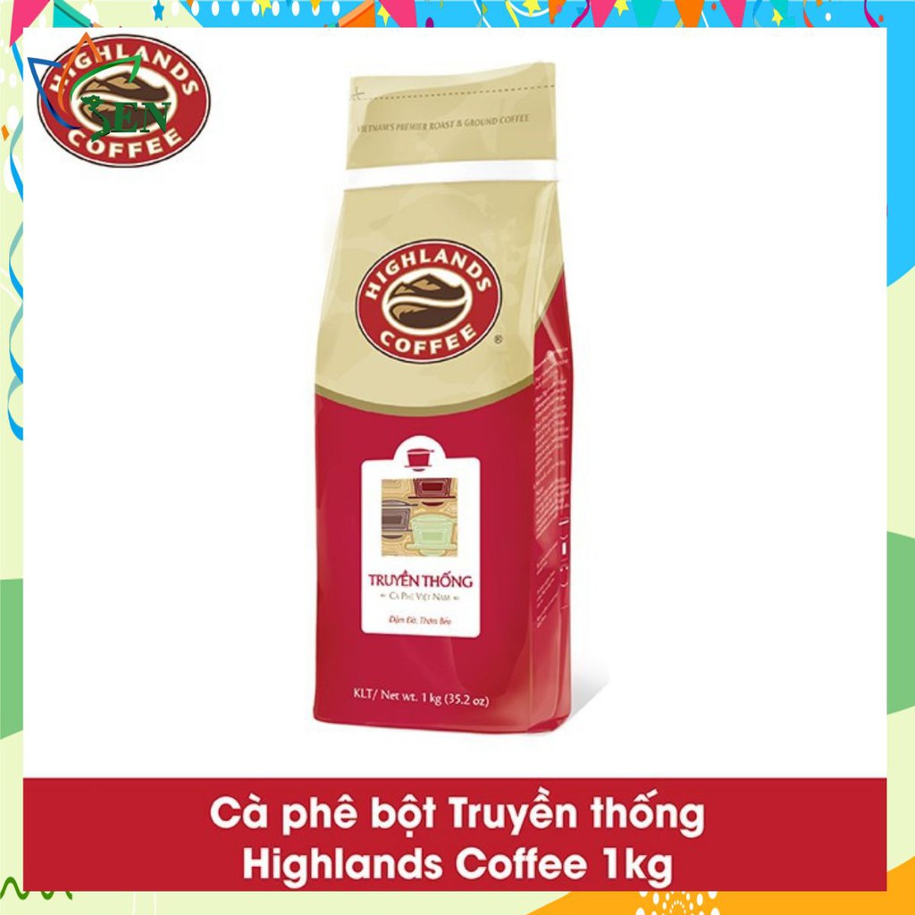 Combo 2 túi Cà phê bột Truyền thống Highlands Coffee 1kg