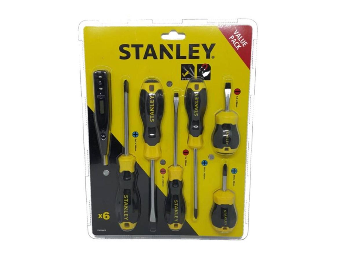 Bộ tua vít 6 chi tiết Stanley 92-2 (Vàng phối đen)