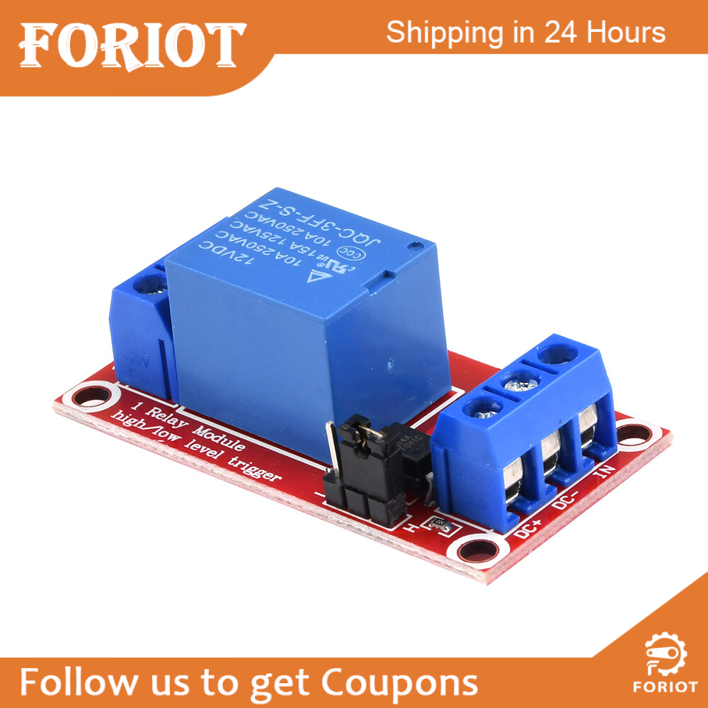 Foriot 12V1 channel optocoupler isolation high and low level trigger module