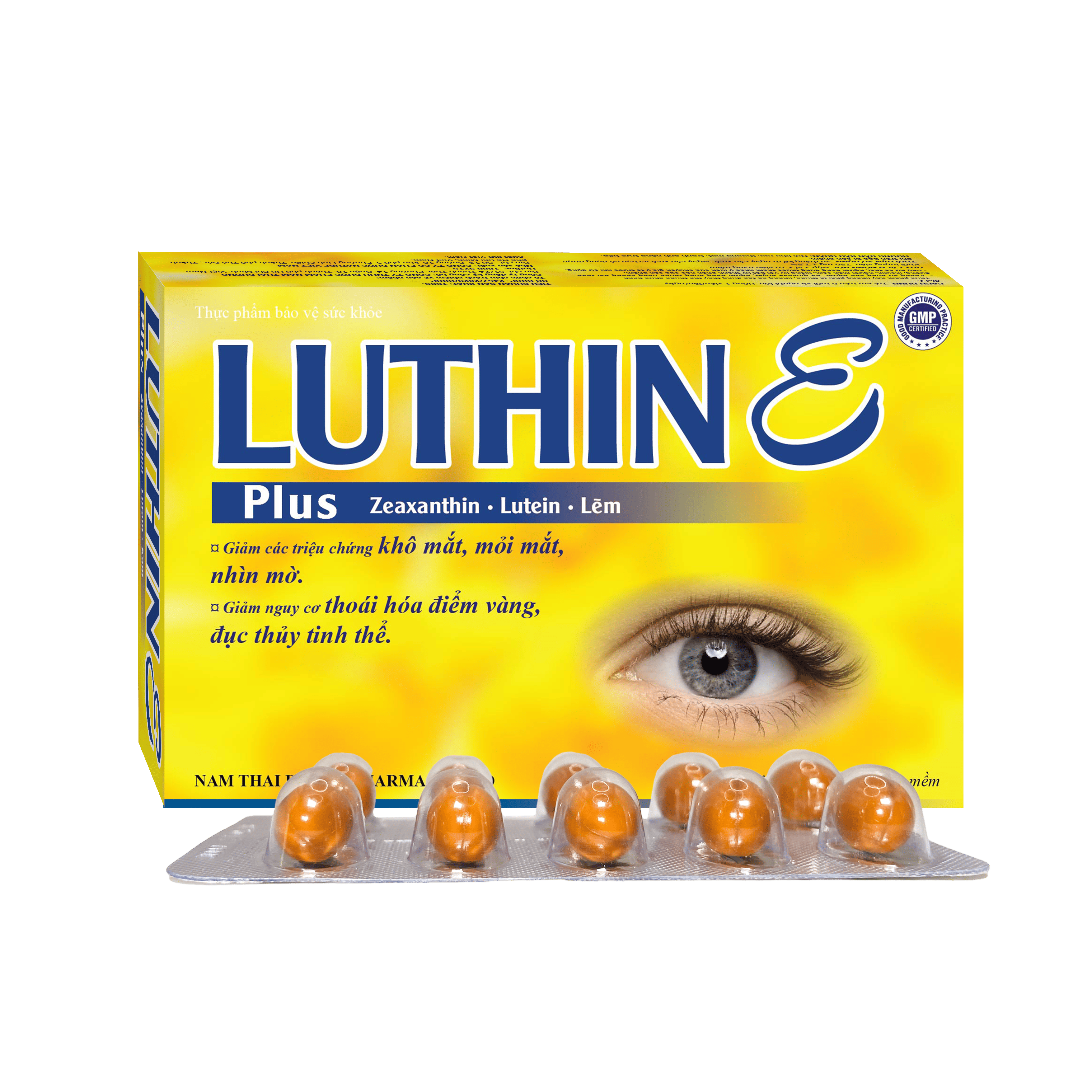 Viên uống bổ mắt Luthin E Plus Nam Thái Dương - Giảm mỏi mắt, khô mắt, cải thiện thị lực