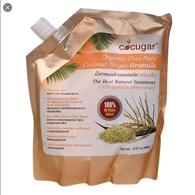 Đường dừa hạt Thái Lan hữu cơ Cocugar (450g)
