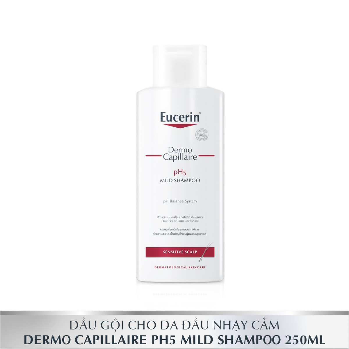 [GIẢM 20K ĐƠN 399K] Eucerin Dầu Gội  Dermo Capillaire pH5 Mild Shampoo 250ml
