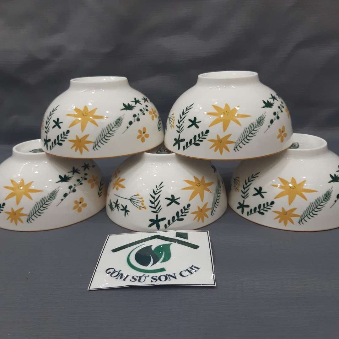 BỘ CHÉN SAO BIỂN Chén ăn cơm 11.5cm (Có 2 phân loại: Bộ 5 chén và bộ 10 chén)