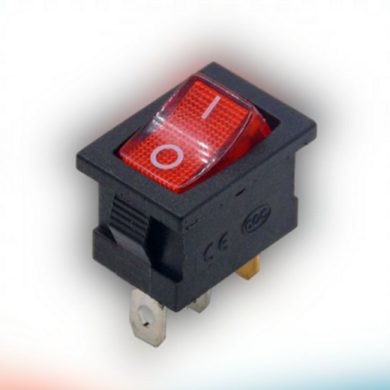 5 Chiếc Công Tắc Bập Bênh KCD1 250VAC-6A 3 Chân Có Đèn
