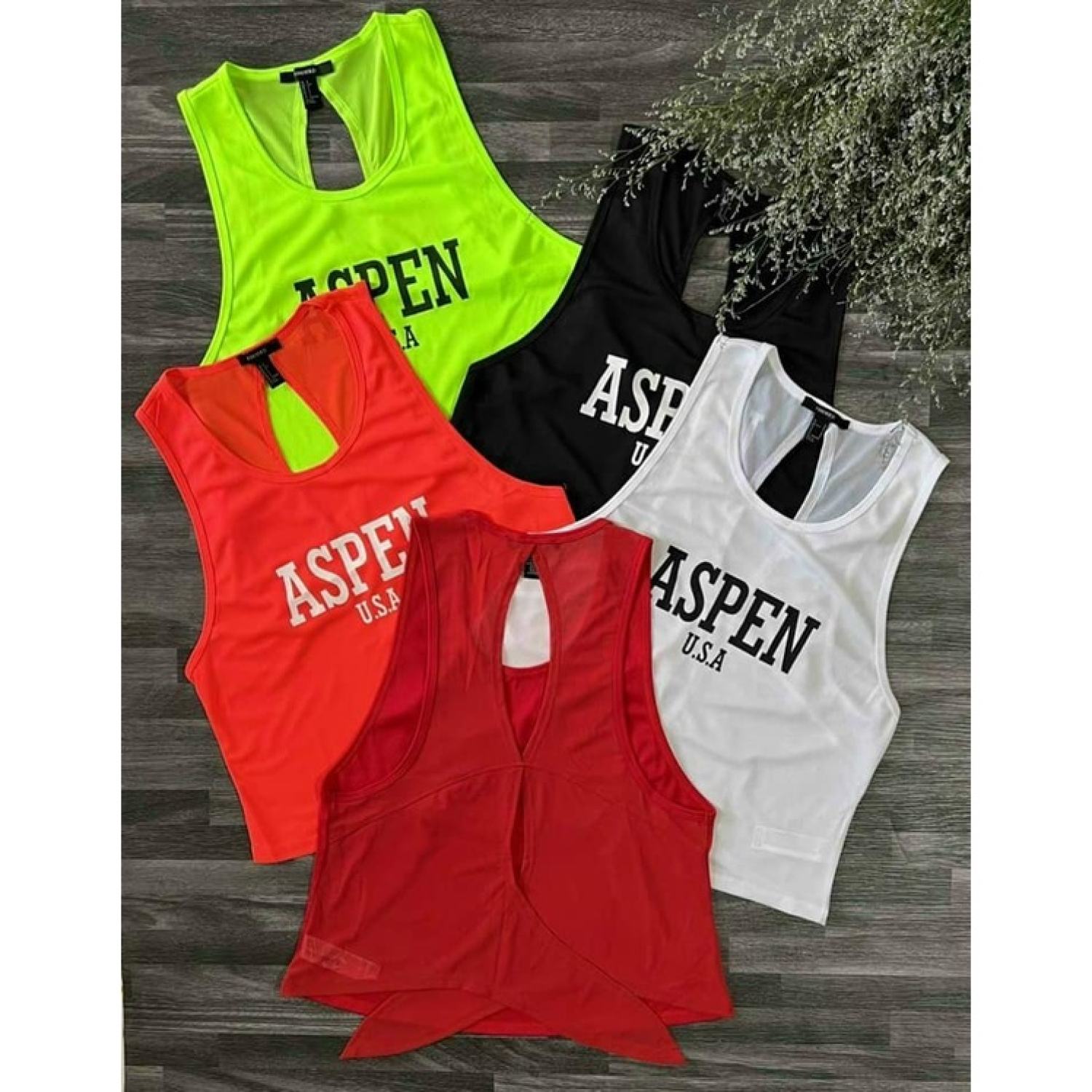 Áo tanktop lưới cột sau