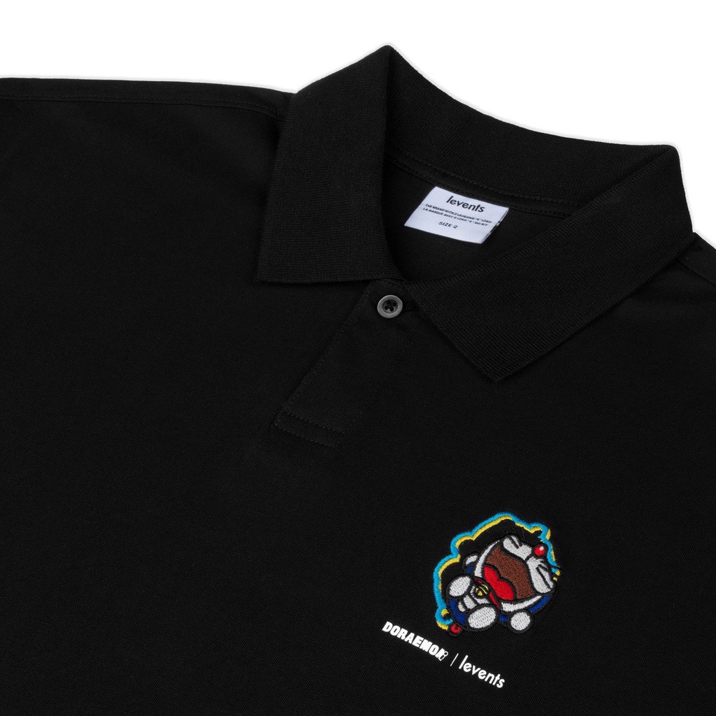 [Hoàn Tiền 15%] Áo Thun Polo Levents Doraemon Unisex Nam Nữ