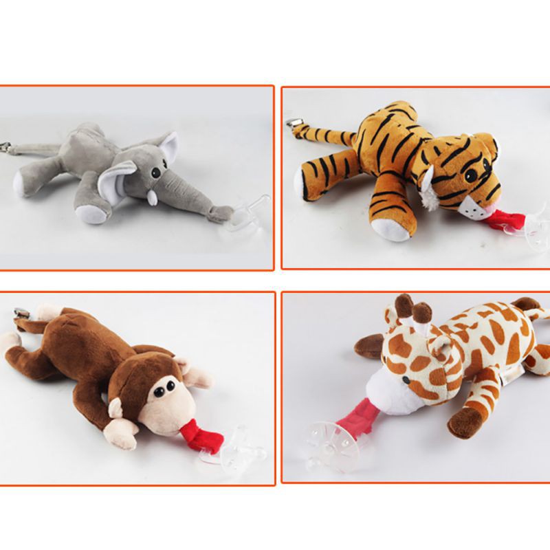 Baby Pacifier Holder Hanging Removable Plush Animal Doll Toy Baby Pacifier Holder Hanging Removable Plush Animal Doll Toy