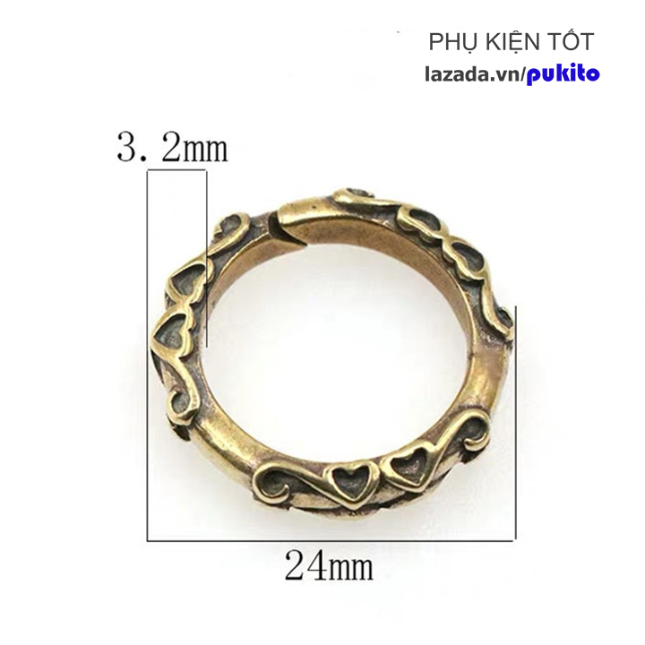 Feng Shui Round Ring Keychain Men High Quality Copper Material Ancient Style Feng Shui Keychain