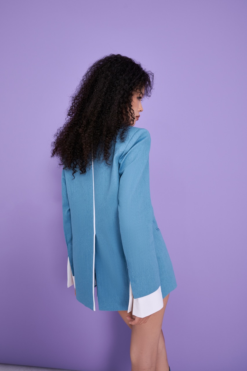 Áo blazer oversize cá tính - ESTHER STUDIOS Louis Blazer - Denim