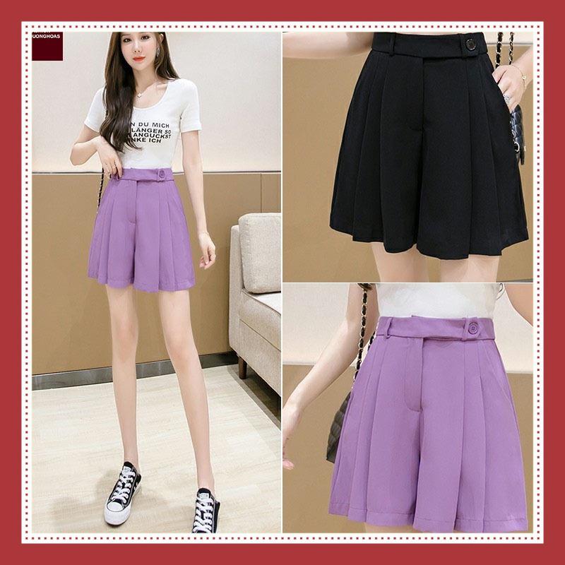 Quần short váy cao cấp xếp ly cạp chéo có khóa kéo 206 xưởng may tiến khang