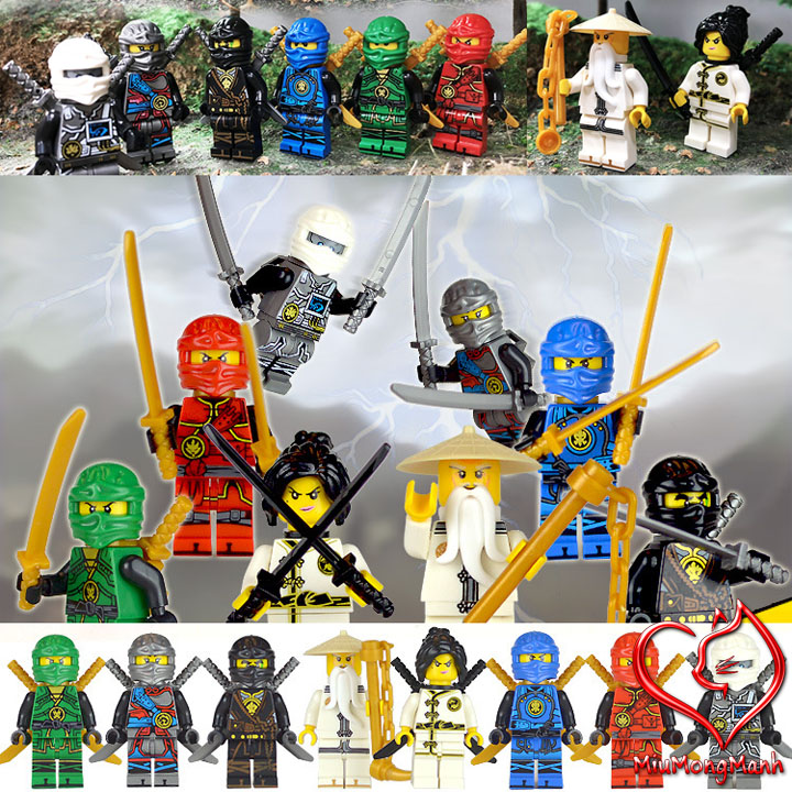 Bộ 8 Ninja Siêu Phàm Ninjago Đồ Chơi Lắp Ráp Xếp Hình