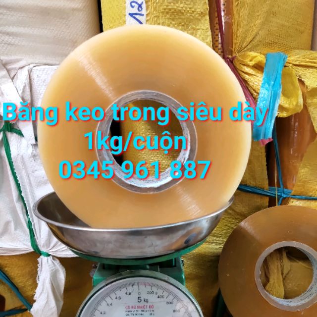[HCM]Băng keo dán thùng siêu dàysiêu dính 1kg/cuộn