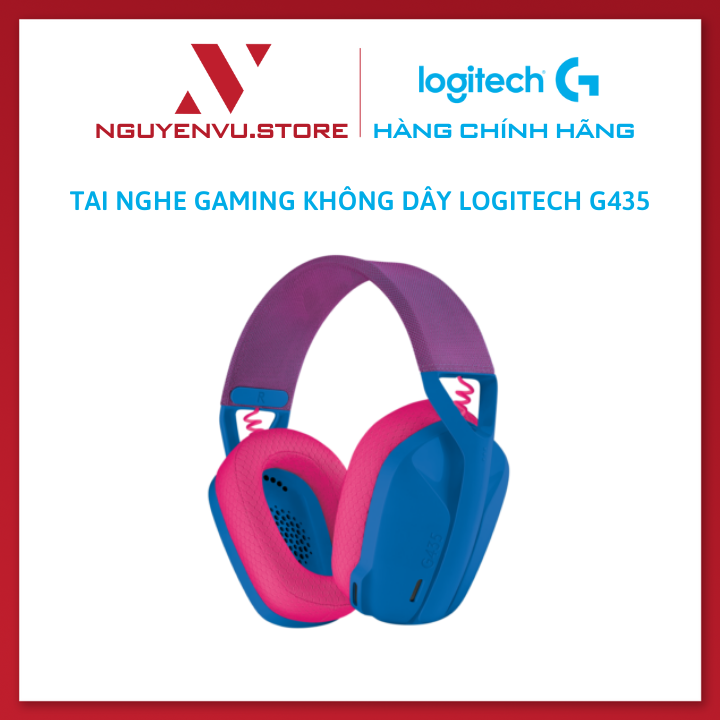 Tai nghe game không dây Bluetooth và Lighspeed Logitech G435 – Mic ảo tích hợp, nhẹ, tương thích PC, Điện thoại, PS4, PS5 - Hàng Chính Hãng