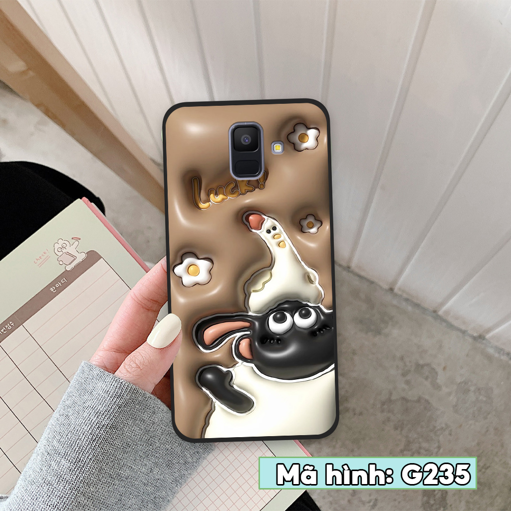 Ốp lưng samsung galaxy a6 2018 / a6+ / a6 plus, ốp điện thoại samsung hình gấu 3d dễ thương, thời trang