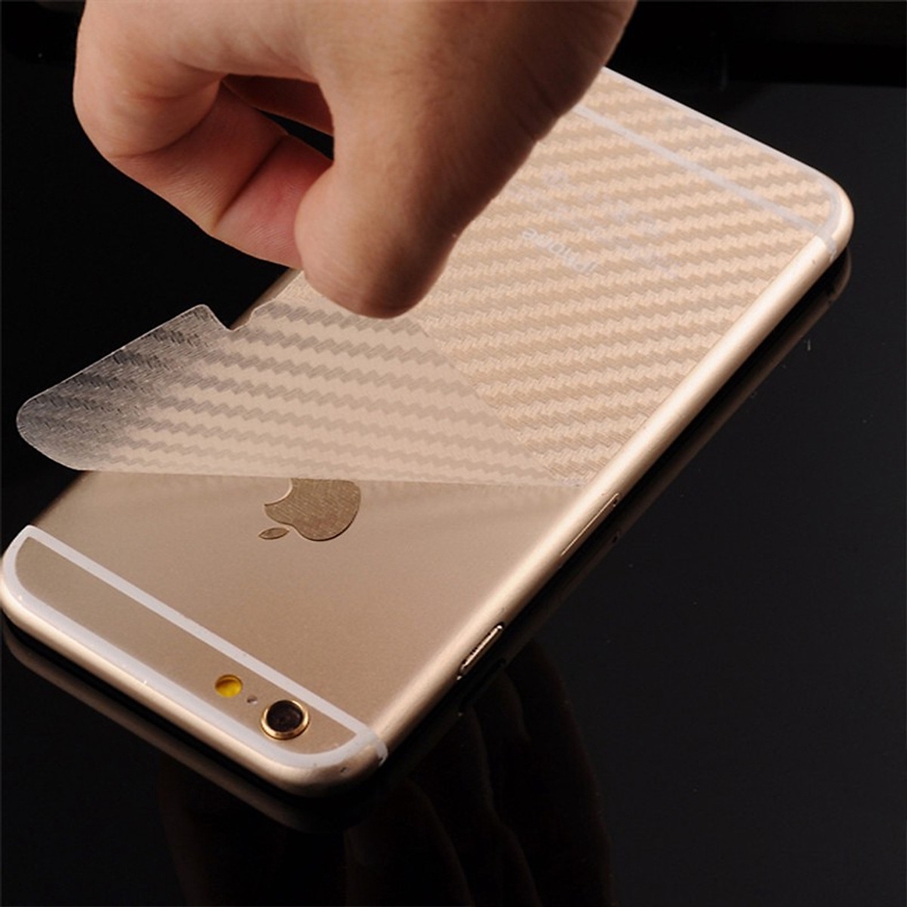 Miếng dán bảo vệ lưng máy carbon - cho dòng máy iphone