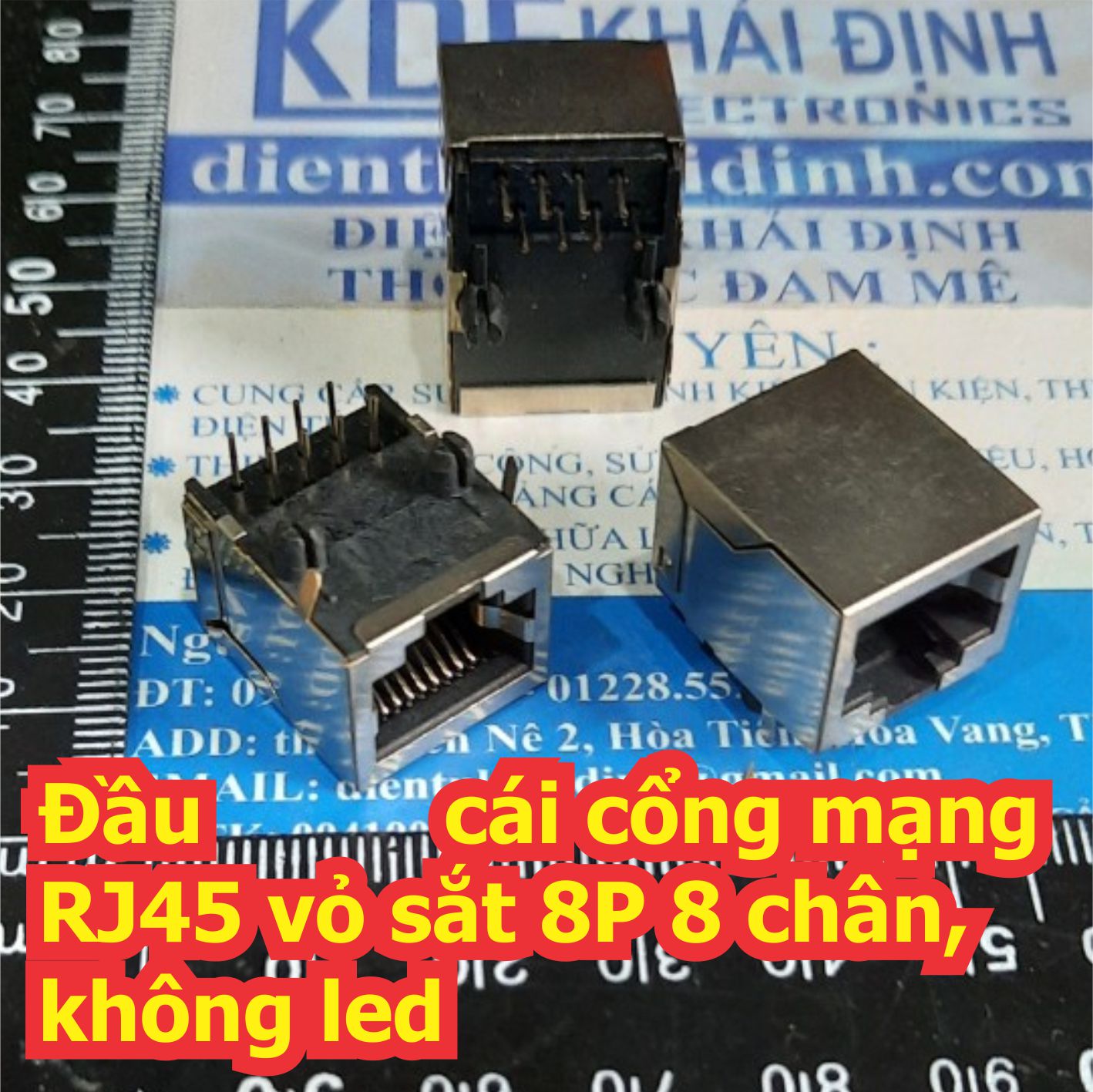 5 cái Đầu cái cổng mạng RJ45 vỏ sắt 8P 8 chân, không led kde7083 ...